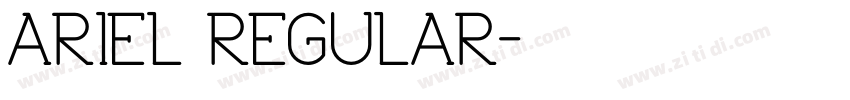 ARIEL REGULAR字体转换